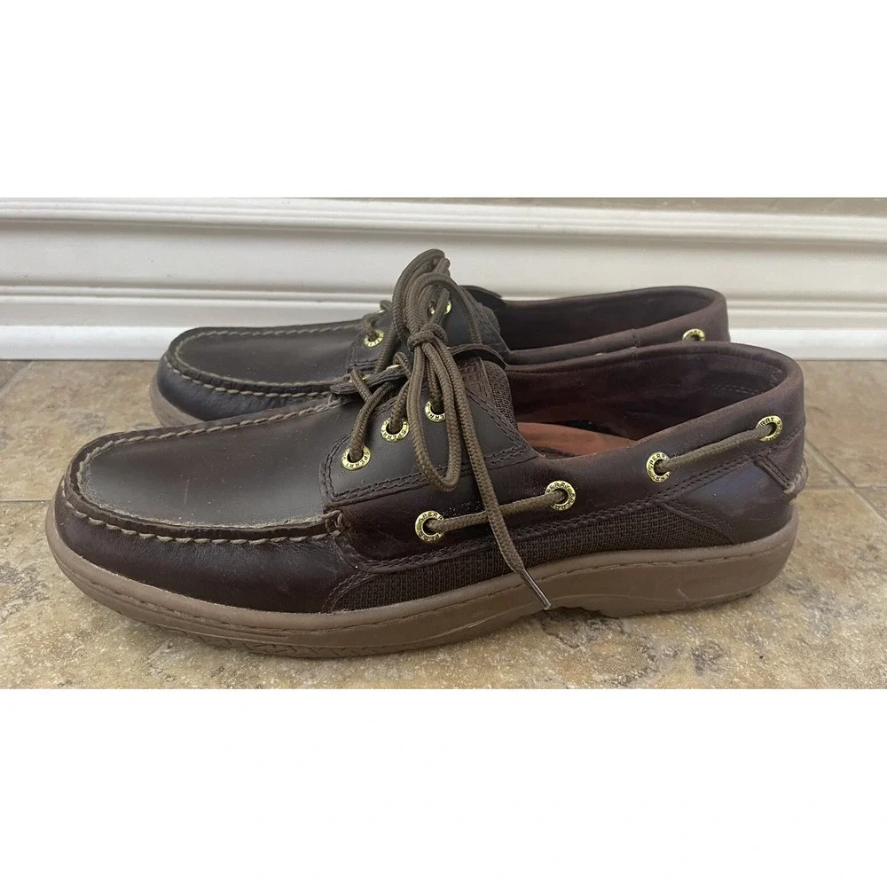 Sperry STS14240 Gamefish Linen Men's Boat Shoes US 9